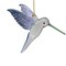 Feeding Hummingbird - Midsummer Blue - Egyptian Glass Ornament